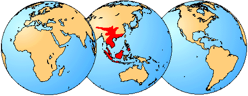 distribution of living members of the family Megophryidae